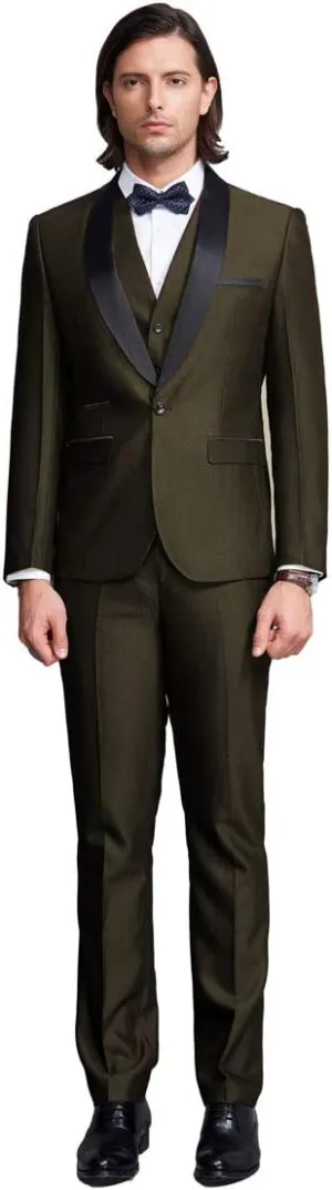 Blue Shawl Lapel Men Suits 3 Pieces Wedding Suits for Men Groom Tuxedos